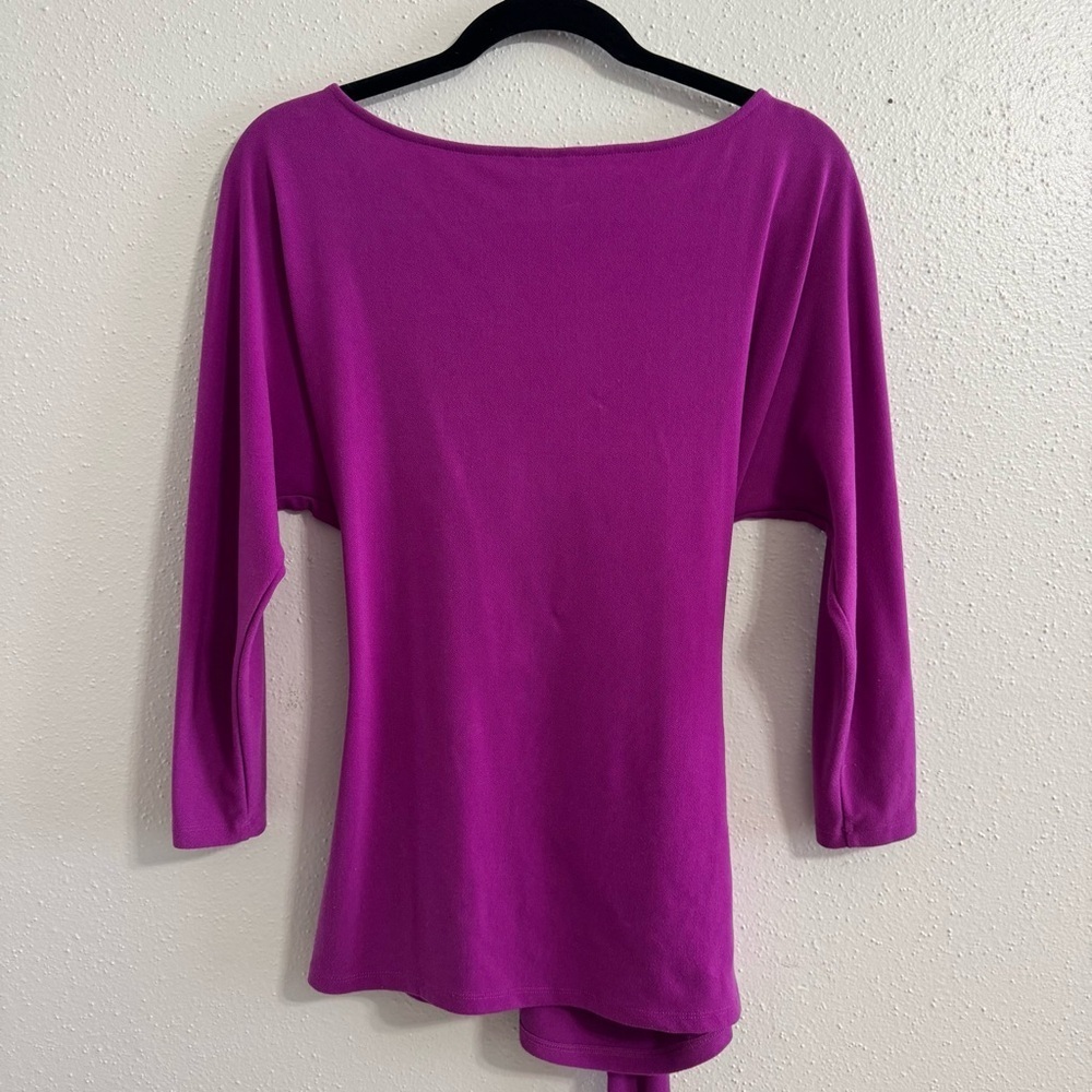 Ann Taylor Fuchsia Tie-Waist Top Women’s Small - Picture 5 of 5